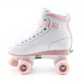 Cream Scoop Quad Roller Skates - Hearts (White/Pink)