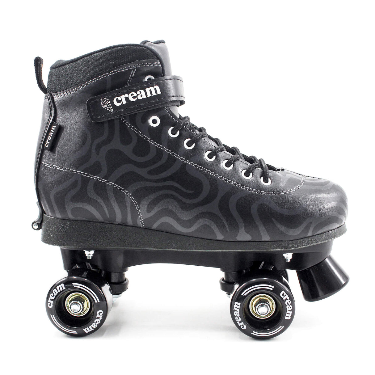 Cream Scoop Quad Roller Skates - Wave (Black)