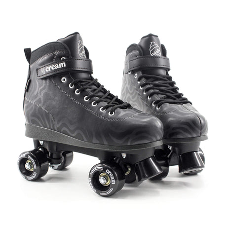 Cream Scoop Quad Roller Skates - Wave (Black)