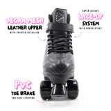 Cream Scoop Quad Roller Skates - Wave (Black)