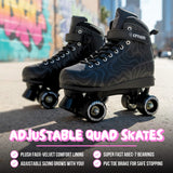 Cream Scoop Quad Roller Skates - Wave (Black)