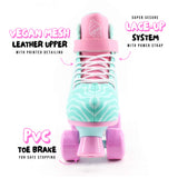 Cream Scoop Quad Roller Skates - Wave (Teal/Pink)