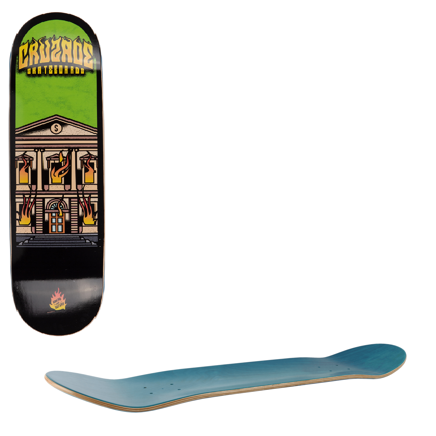 Cruzade Burning and Looting Skateboard Deck - 8.375"