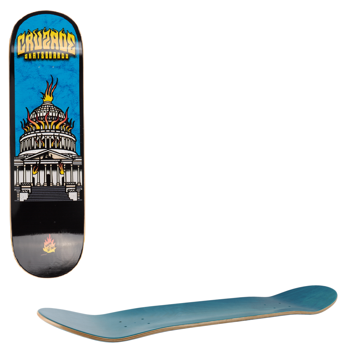 Cruzade Burning and Looting Skateboard Deck - 8.625"
