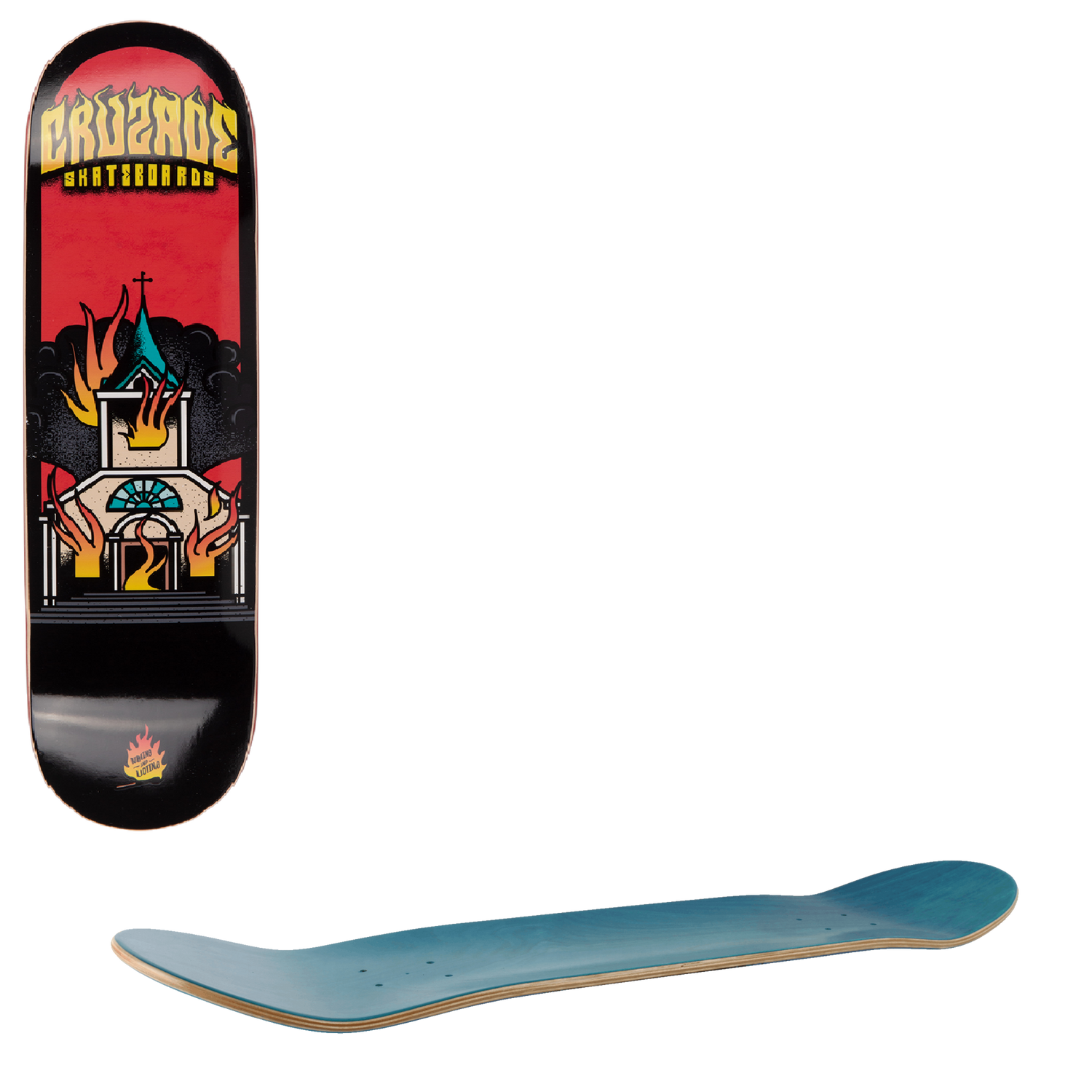 Cruzade Burning and Looting Skateboard Deck - 8"