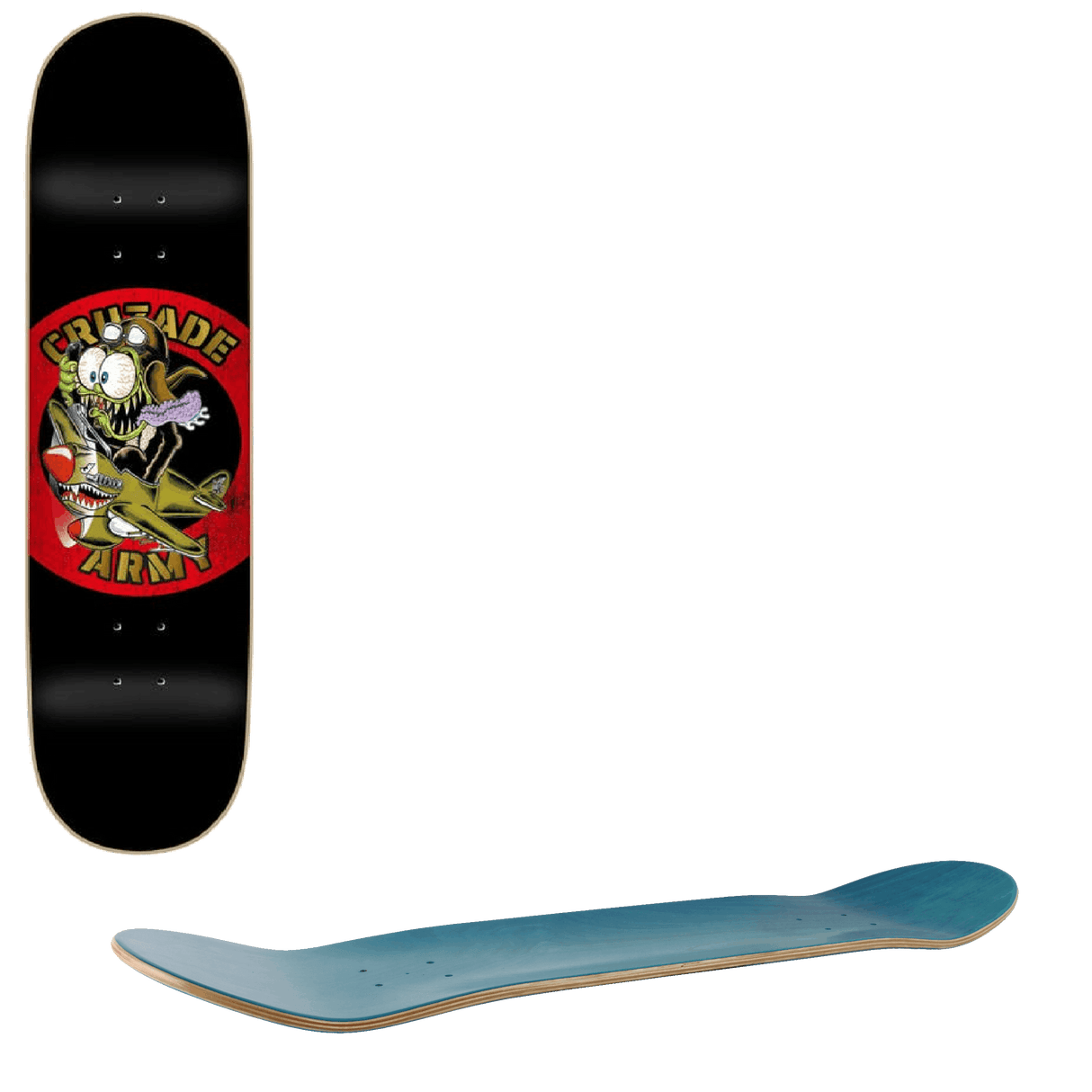 Cruzade Army Skateboard Deck - Aircraft 8.25''