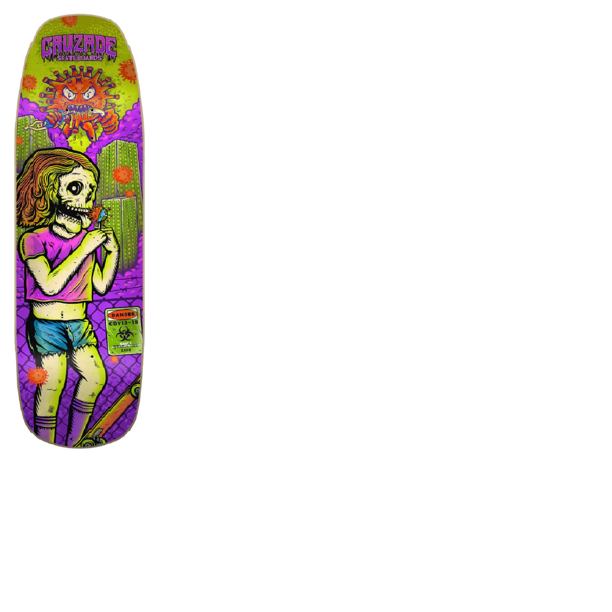 Cruzade Covid Skateboard Deck - 8.5''
