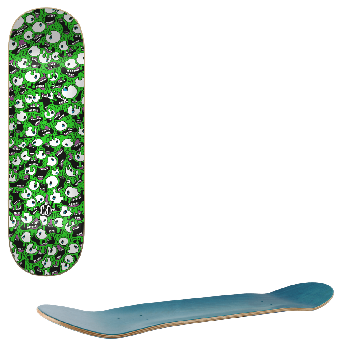 Cruzade Eyes Skateboard Deck - 8.625''