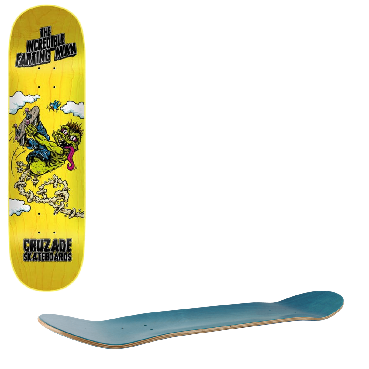 Cruzade The Incredible Farting Man Skateboard Deck - 8''