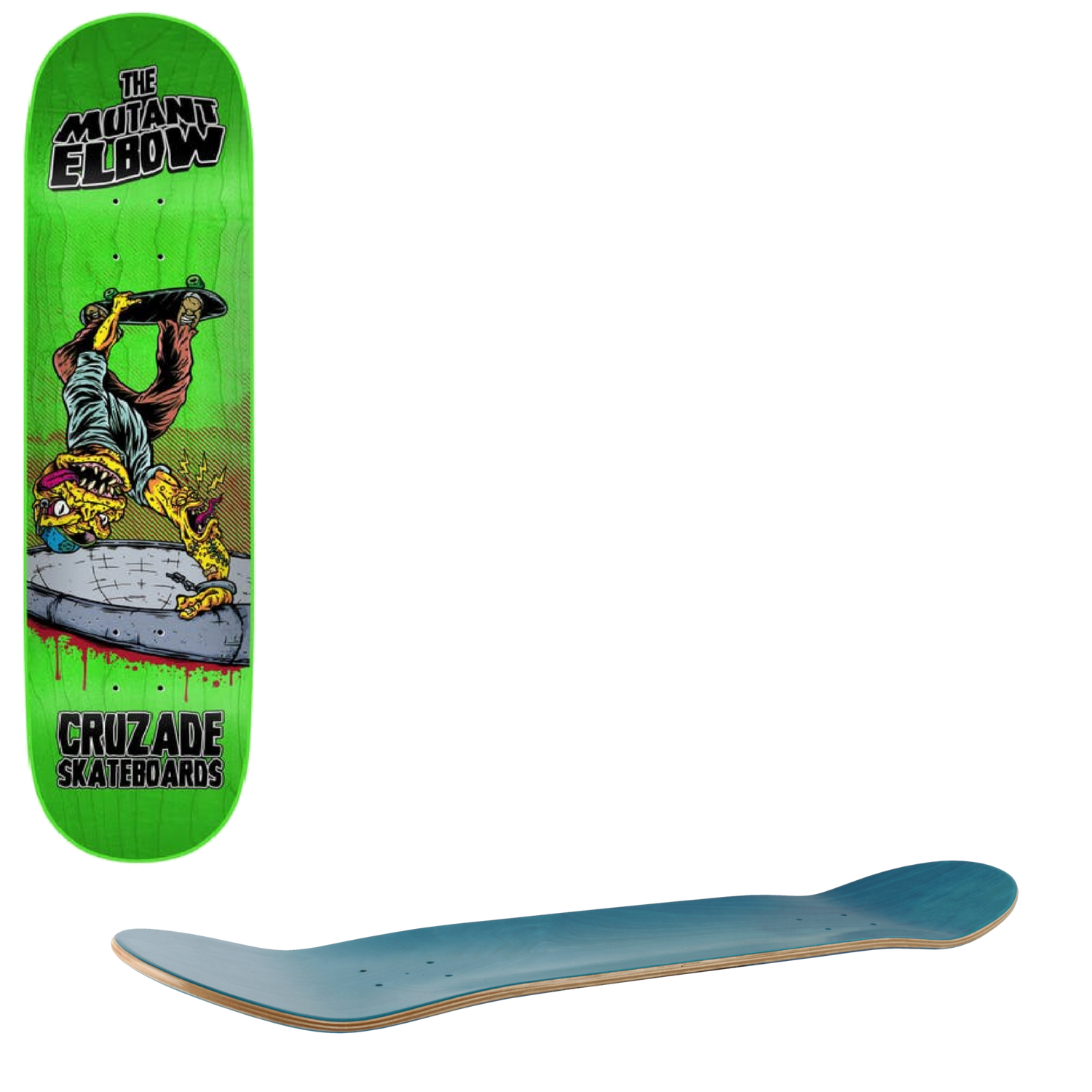 Cruzade The Mutant Elbow Skateboard Deck - 8.5''