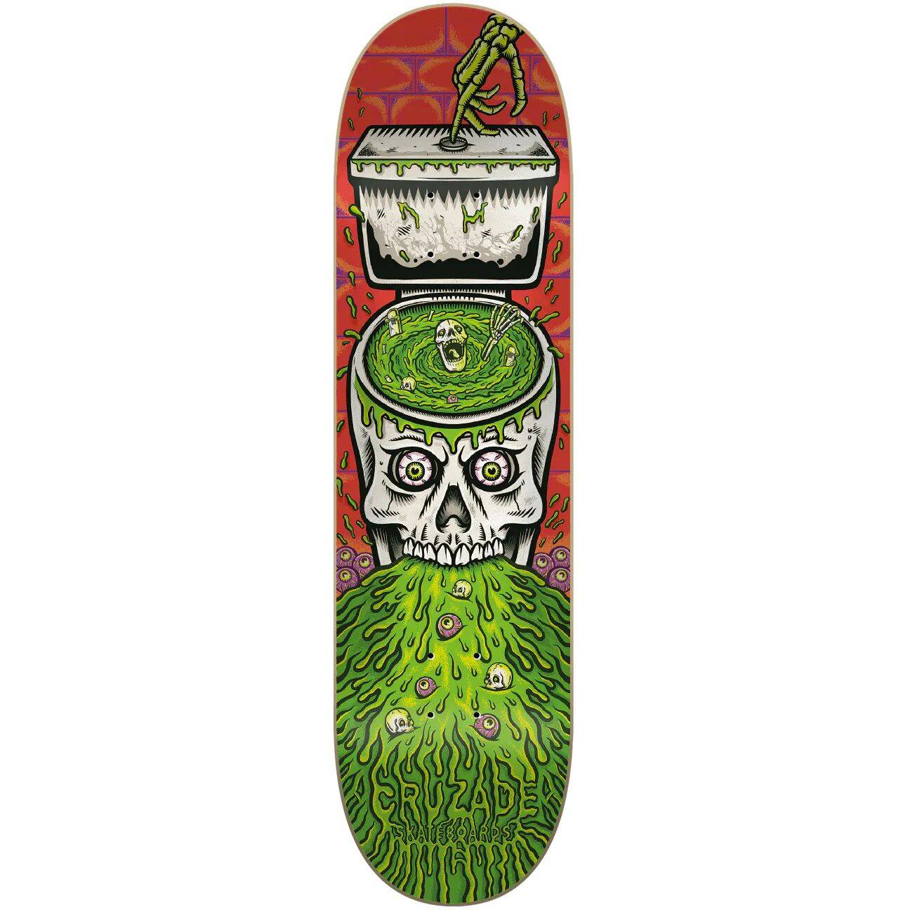 Cruzade Skull Swirl Skateboard Deck - 8.25''