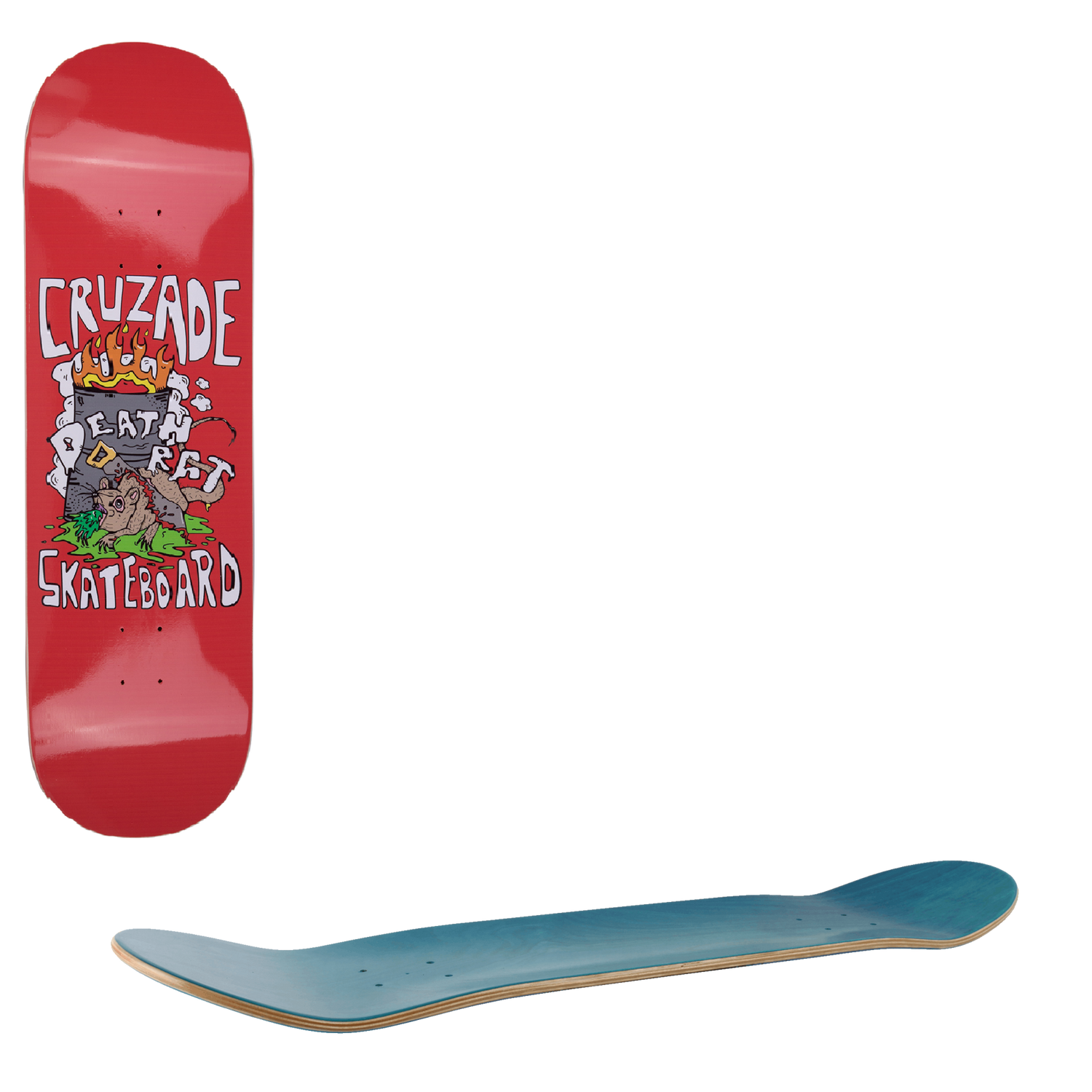 Cruzade Death Rat Skateboard Deck - 9"