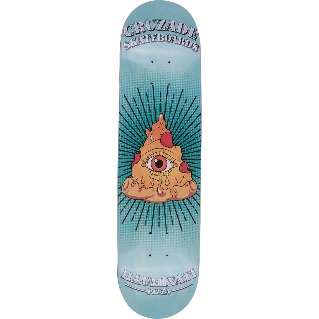 Cruzade Illuminati Pizza Skateboard Deck - 8.125"