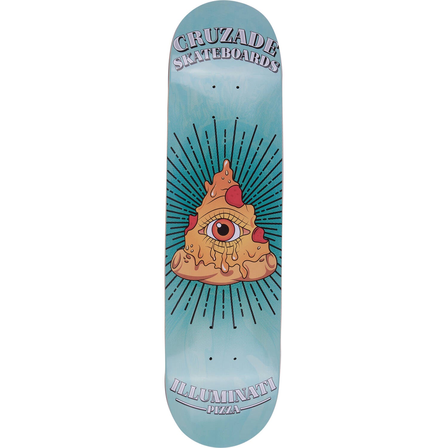 Cruzade Illuminati Pizza Skateboard Deck - 8.125"