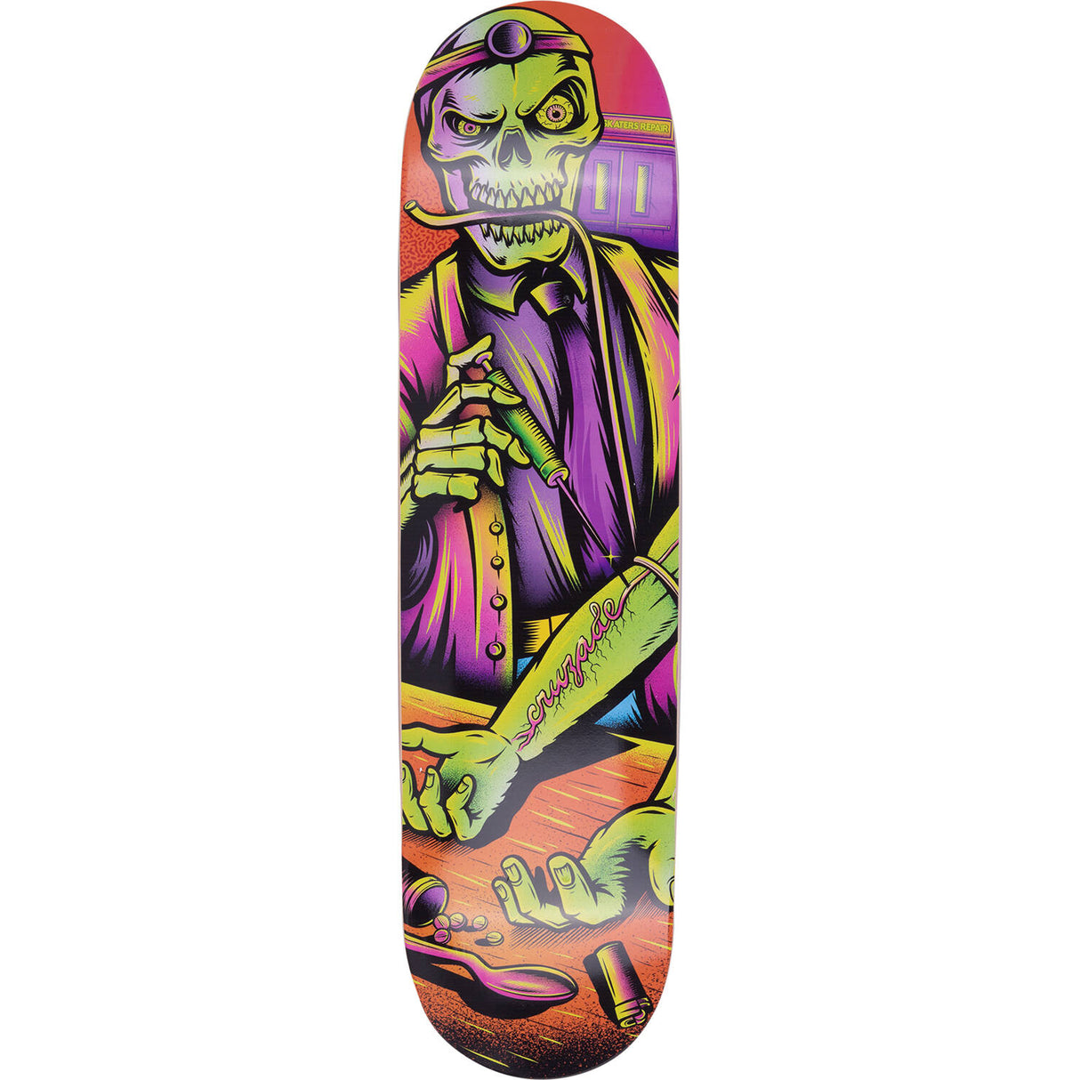 Cruzade Skaters Repair Skateboard Deck - 8"
