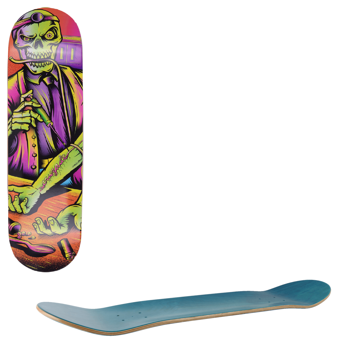 Cruzade Skaters Repair Skateboard Deck - 8"
