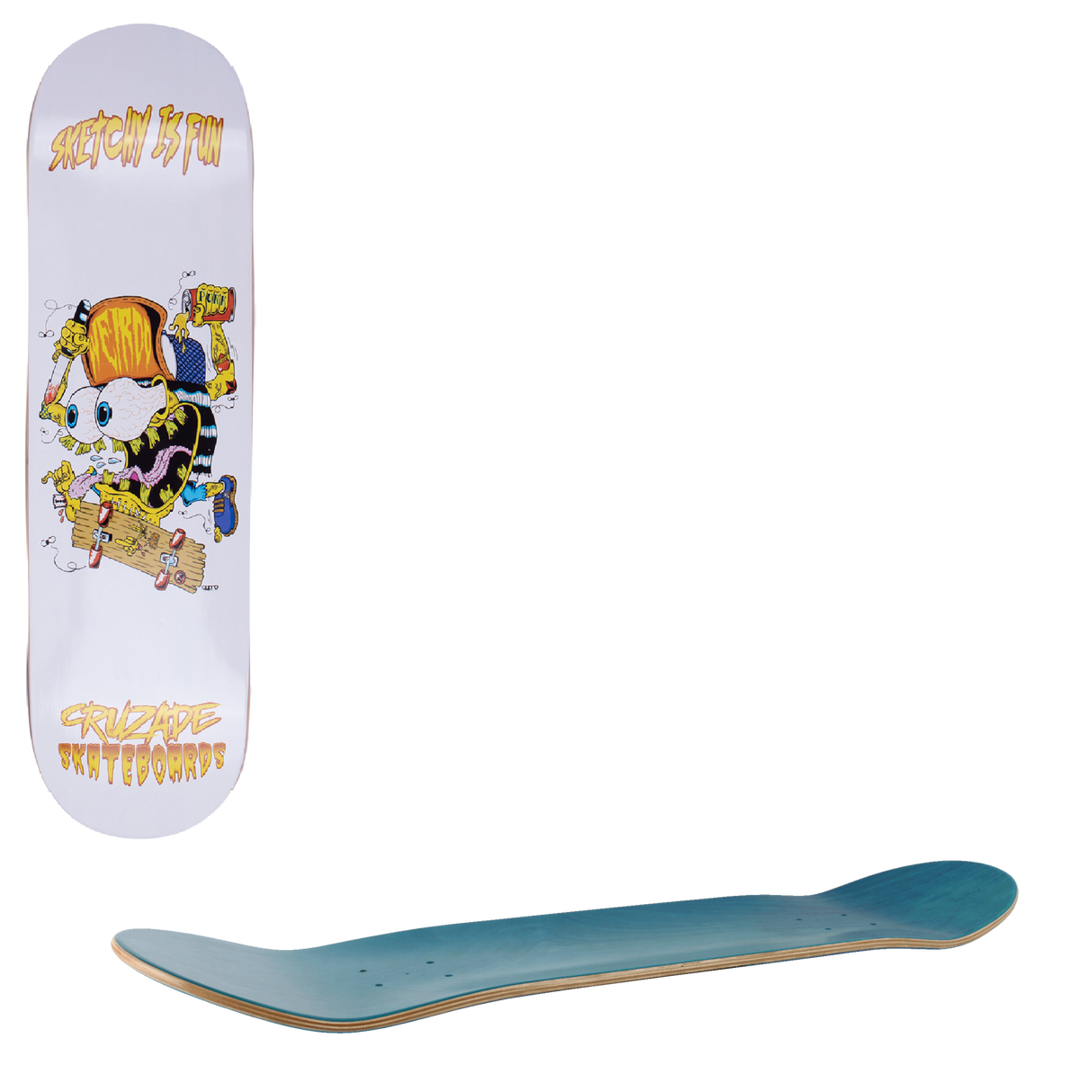Cruzade Sketchy Is Fun Skateboard Deck - 8.375"