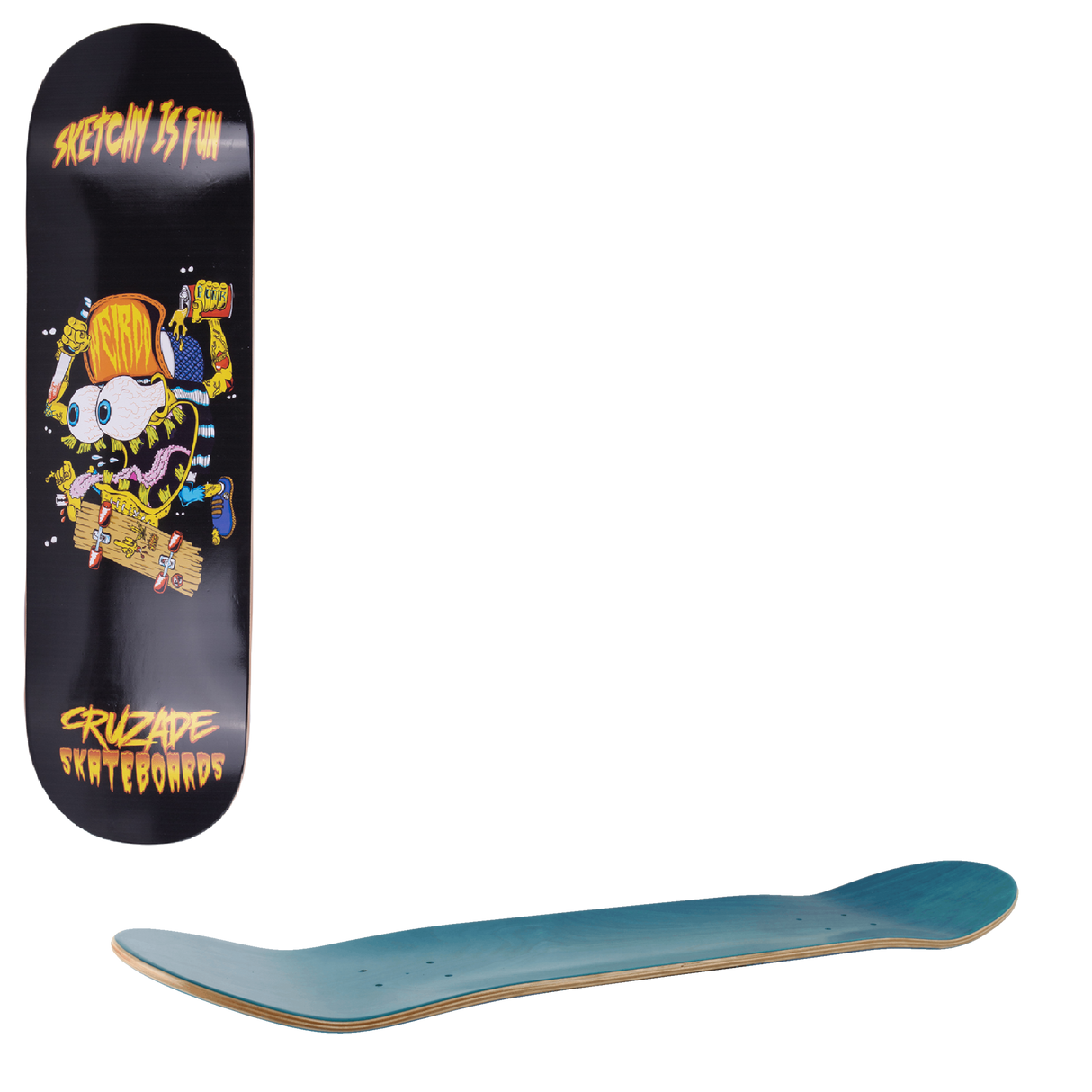 Cruzade Sketchy Is Fun Skateboard Deck - 8.625"