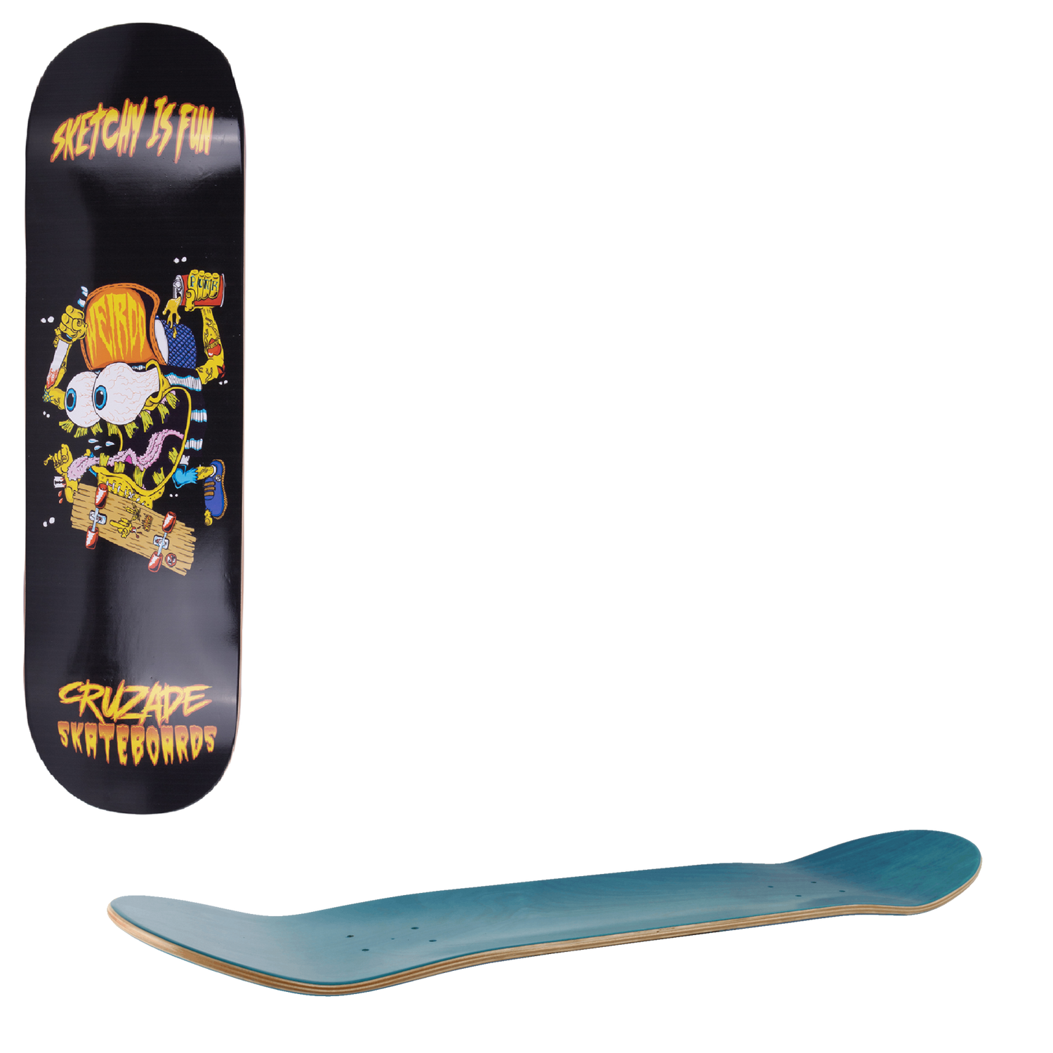 Cruzade Sketchy Is Fun Skateboard Deck - 8.625"