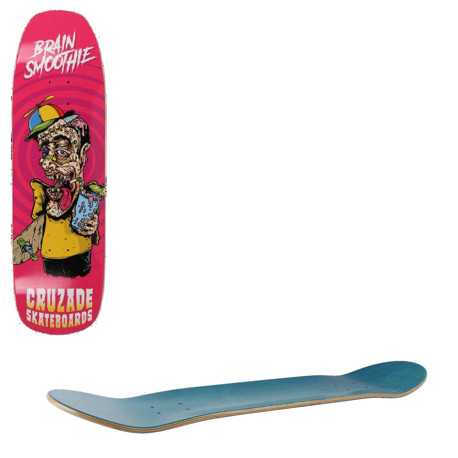 Cruzade Brain Smoothie Skateboard Deck - 8.5''