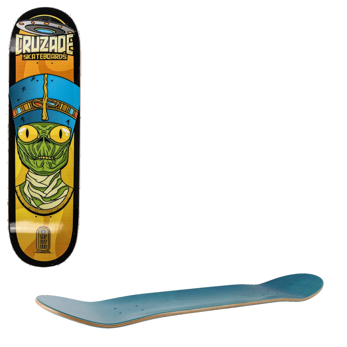 Cruzade Conspiracy Nefertiti Skateboard Deck - 8''