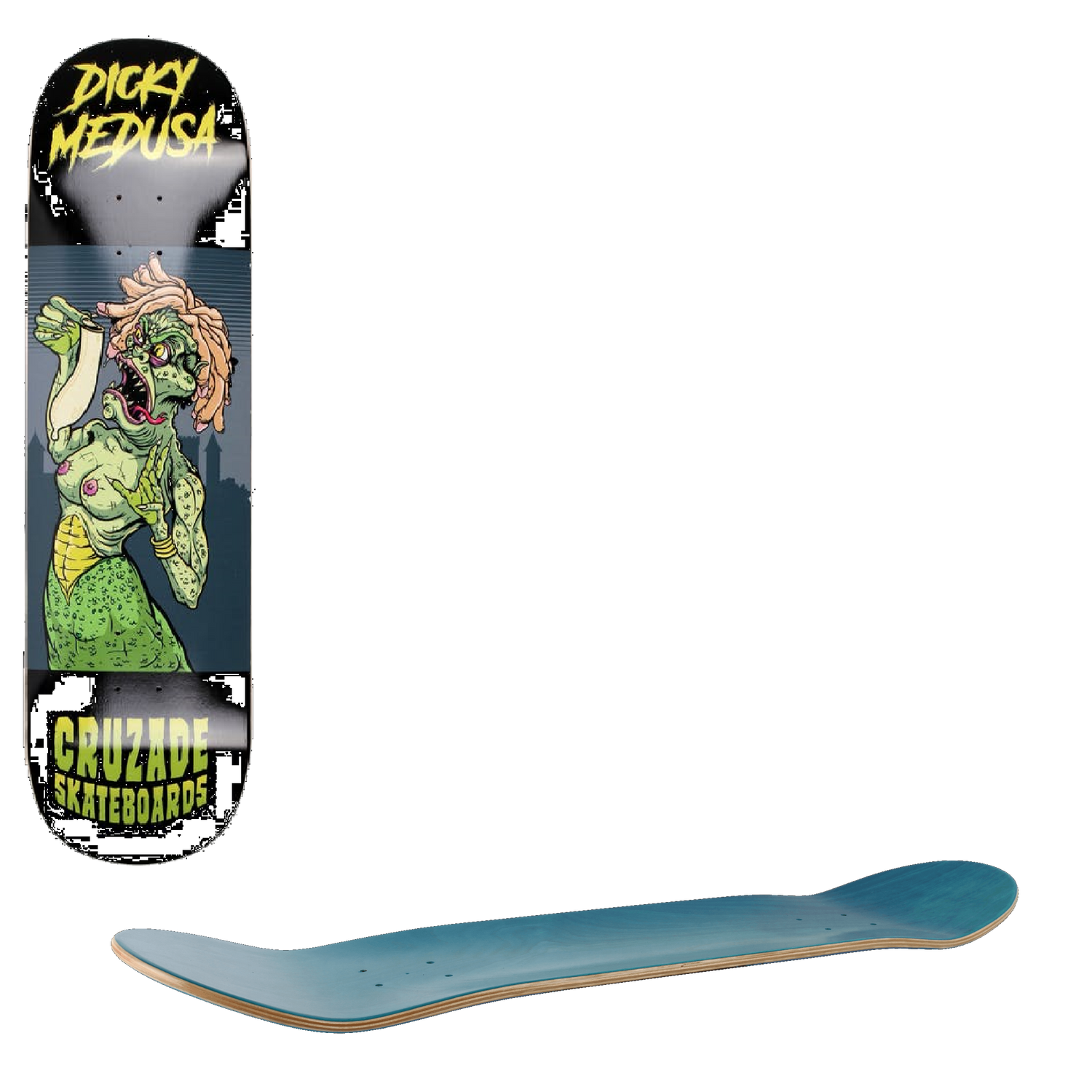 Cruzade Dicky Medusa Skateboard Deck - 9''