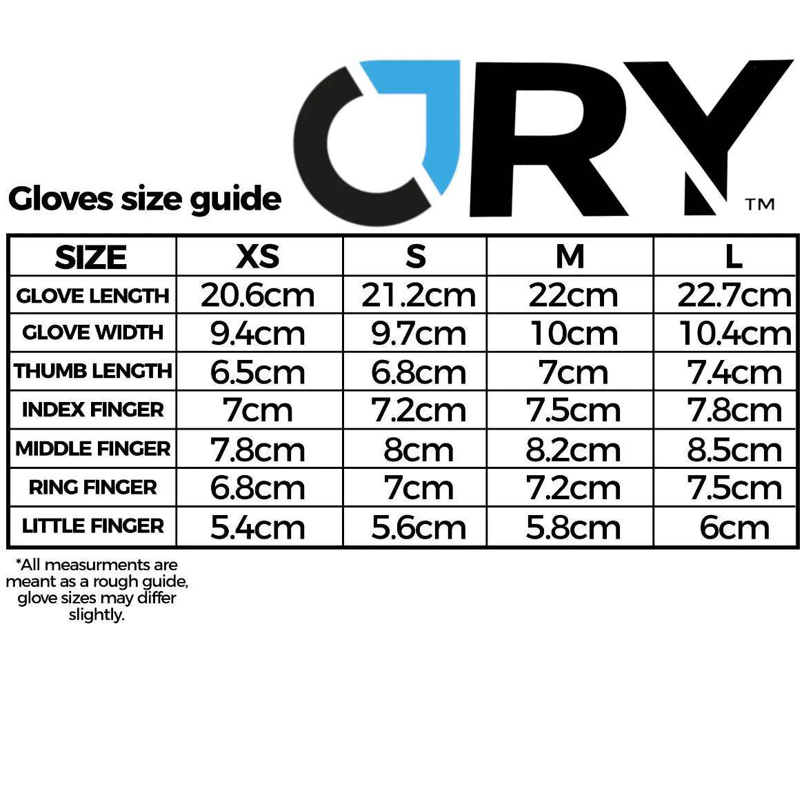 CRY Brand BMX Protective Gloves - 24-Bit
