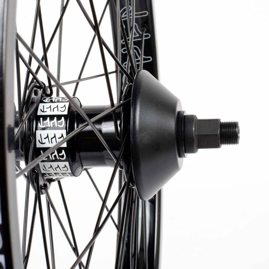 Cult LHD Crew Freecoaster Match V2 9T BMX Wheel - Black (With NDS Guard)