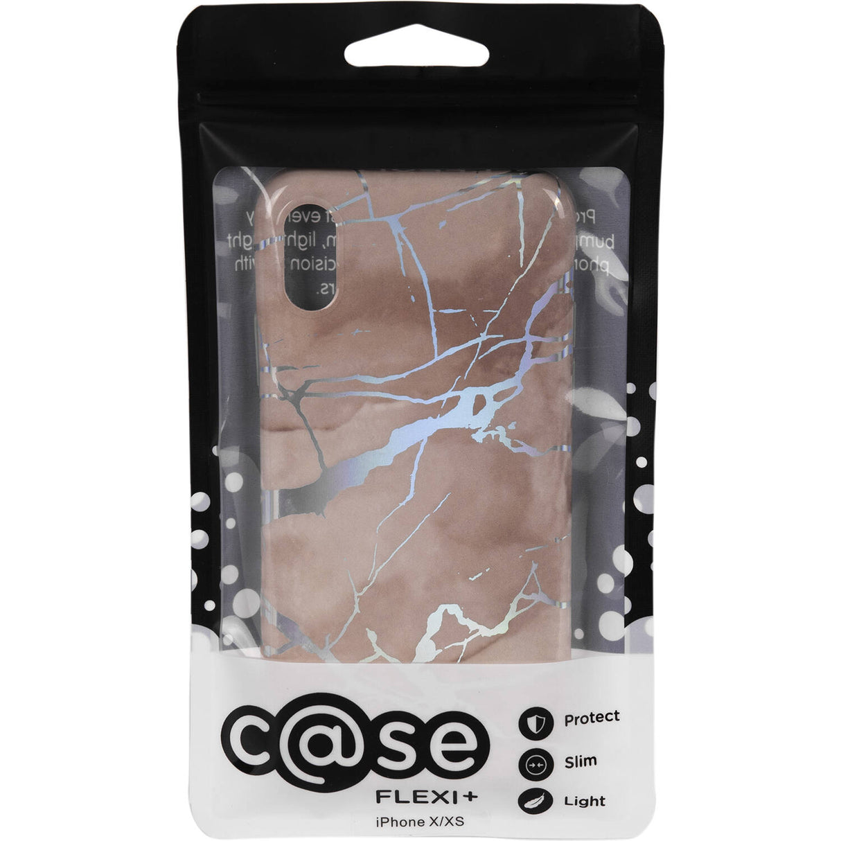 C@SE Flexi Plus iPhone X Case - Pink Marble