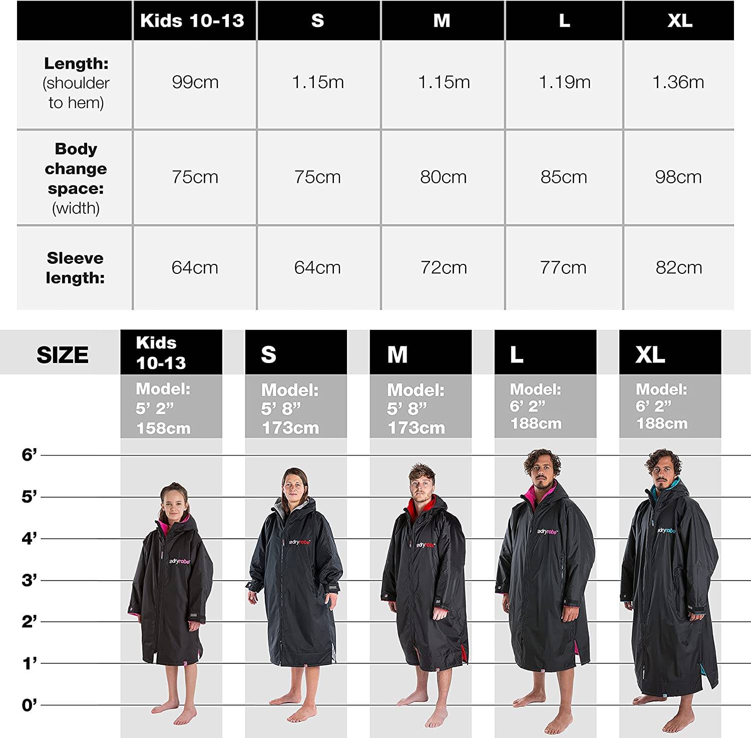 Dryrobe Advance Long Sleeve V3 Changing Robe - Black/Pink