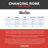 Two Bare Feet Weatherproof Changing Robe with Changing Mat - Black/Red