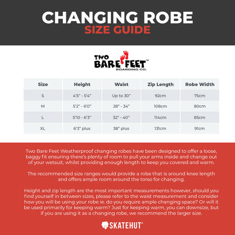 Two Bare Feet Weatherproof Changing Robe with Changing Mat - Black/Grey