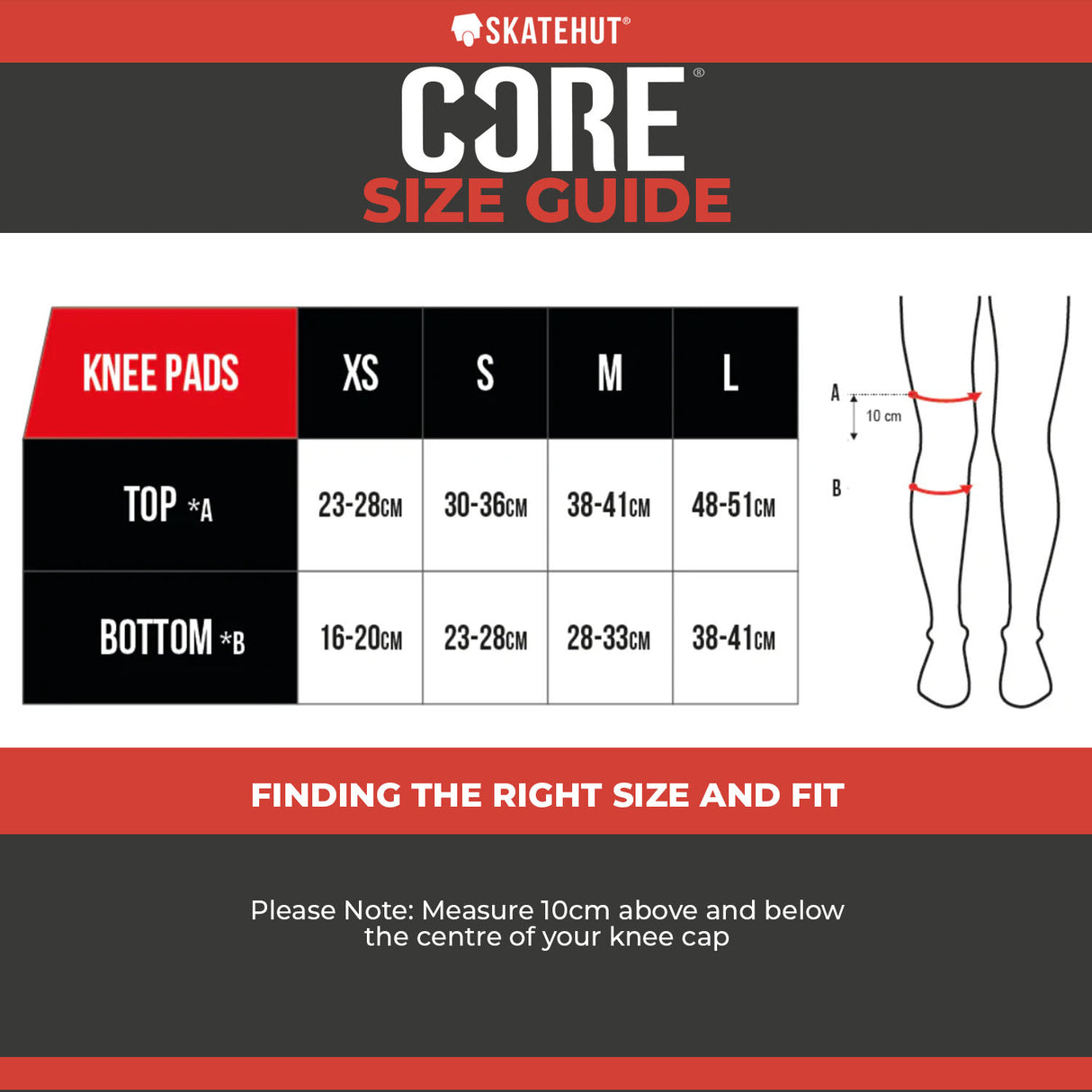 CORE Protection Street Pro Knee Pads - Black/Grey