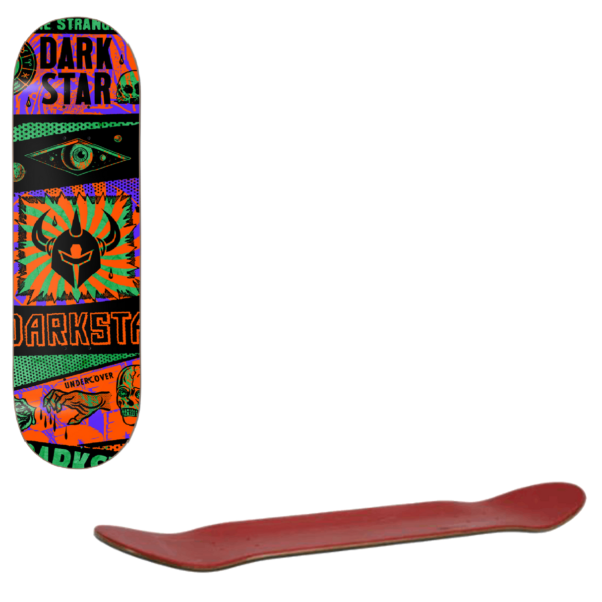Darkstar Collapse Skateboard Deck - Orange 8.25"