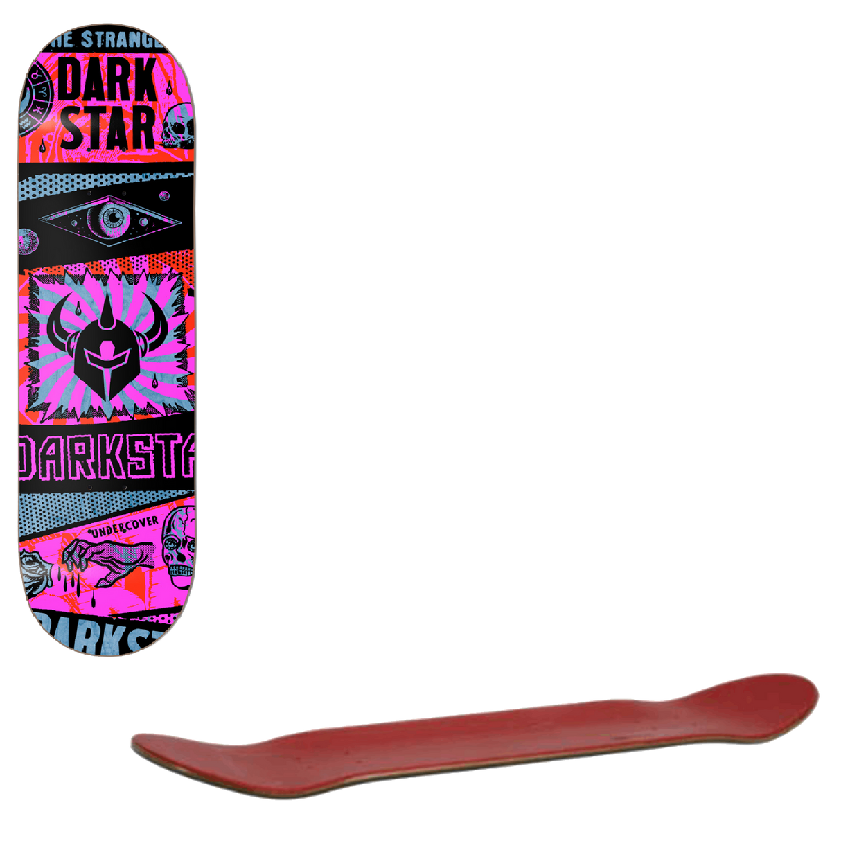 Darkstar Collapse Skateboard Deck - Pink 8"