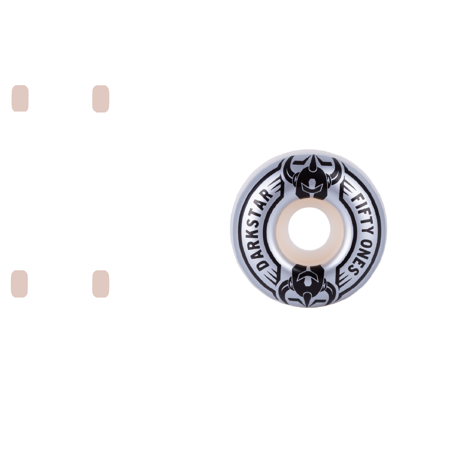Darkstar Quarter Skateboard Wheels - Silver 51mm