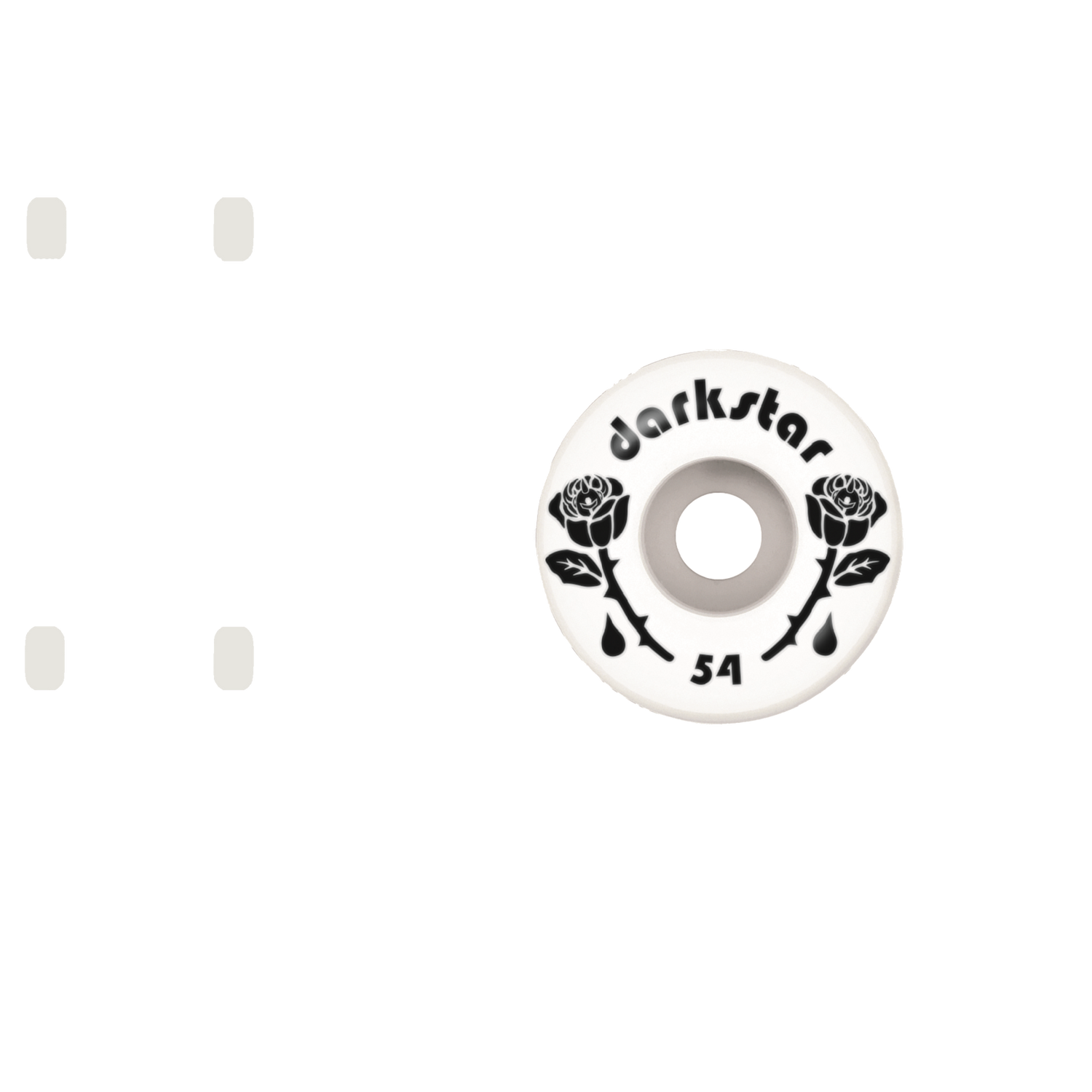 Darkstar Forty Skateboard Wheels - Black/White 54mm