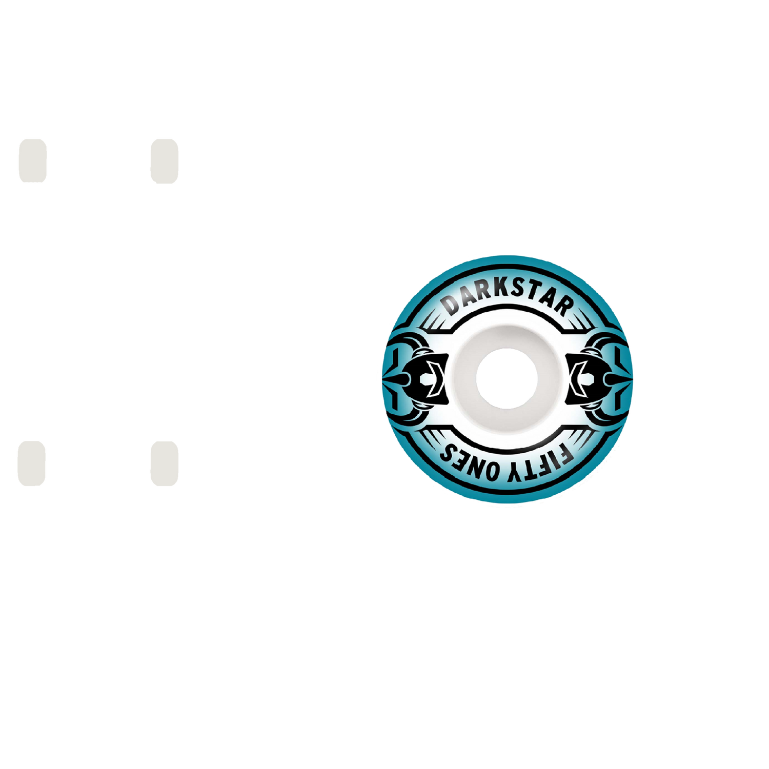 Darkstar Quarter Skateboard Wheels - Aqua 51mm
