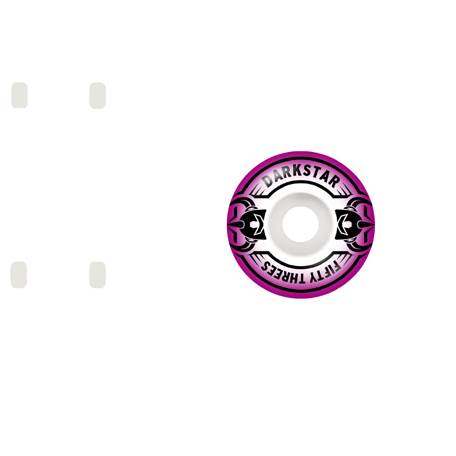 Darkstar Quarter Skateboard Wheels - Purple 53mm