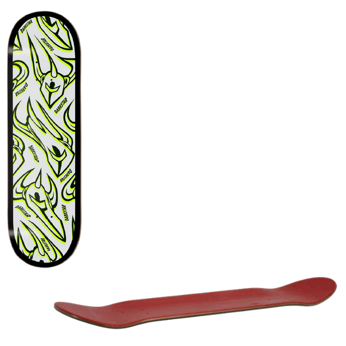 Darkstar Overprint RHM Skateboard Deck - Lime 8.25''