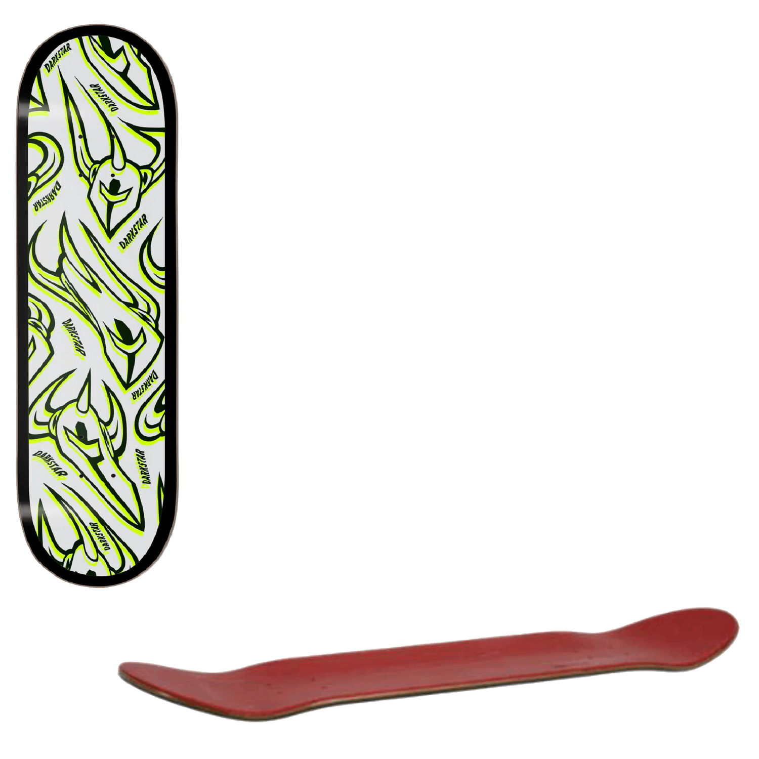 Darkstar Overprint RHM Skateboard Deck - Lime 8.25''