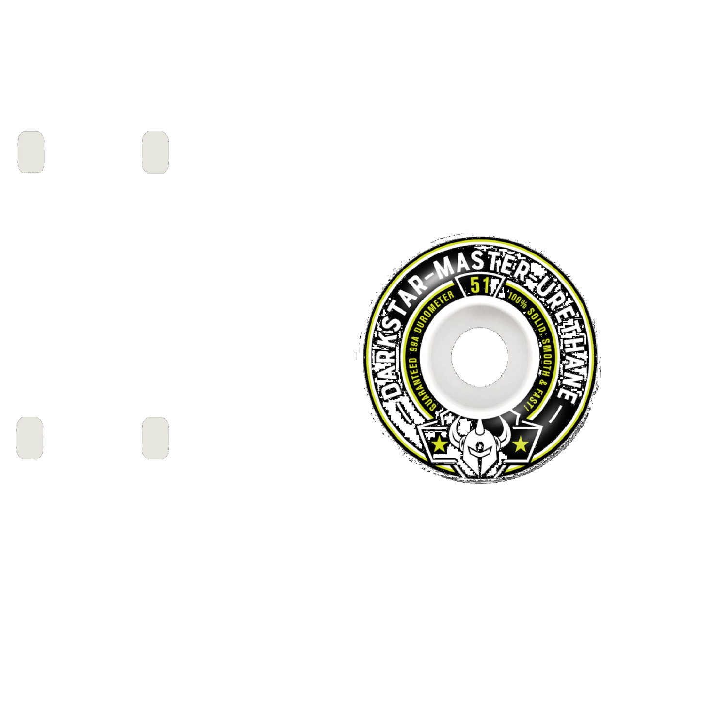 Darkstar Responder Skateboard Wheels - Lime 51mm