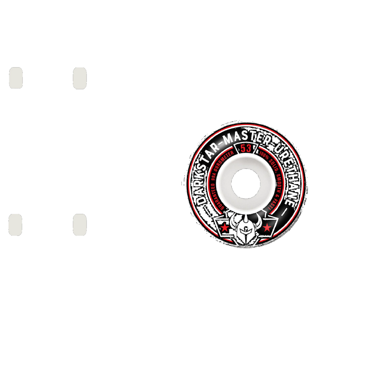 Darkstar Responder Skateboard Wheels - Red 53mm