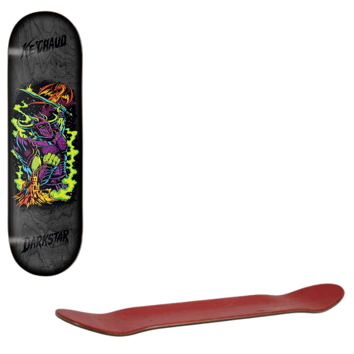 Darkstar Blacklight Skateboard Deck - Kechaud 8.125"