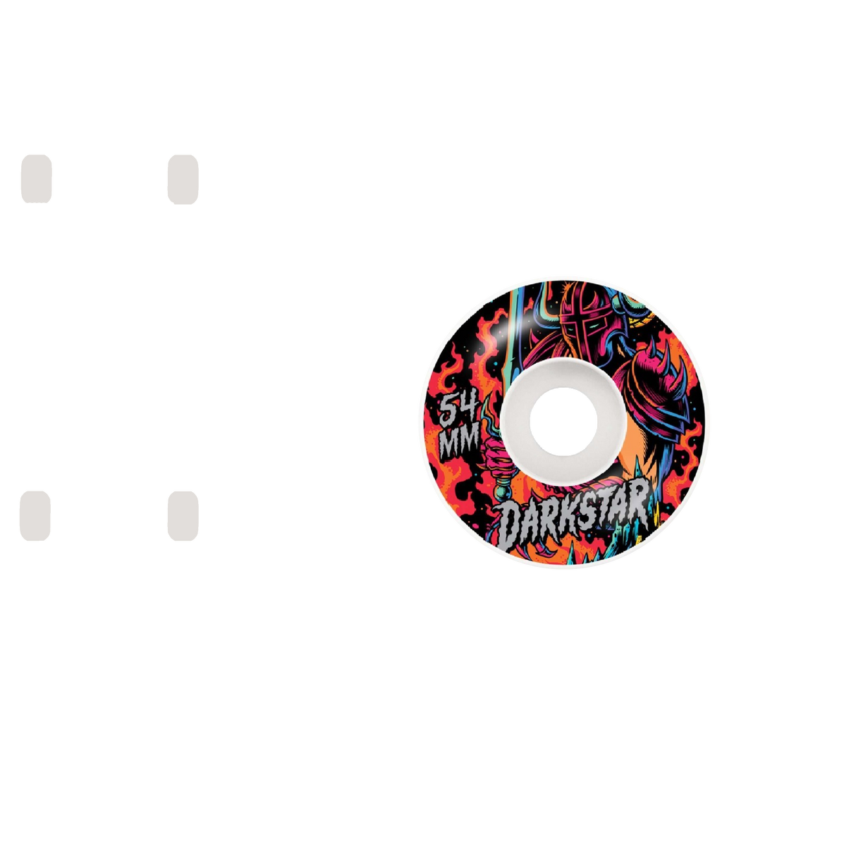 Darkstar Blacklight Skateboard Wheels - Red 54mm