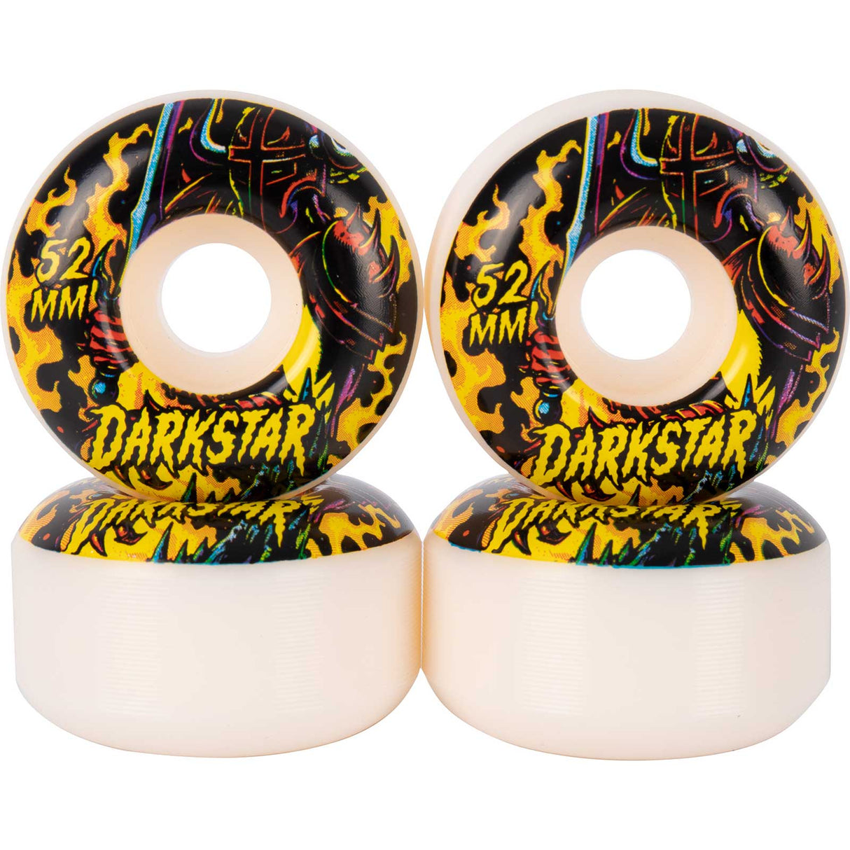 Darkstar Blacklight Skateboard Wheels - Yellow 52mm