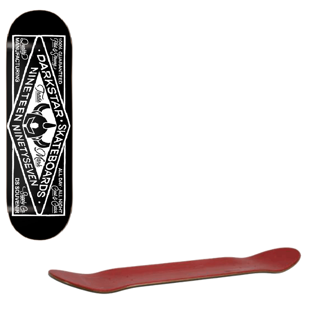 Darkstar General Skateboard Deck - Black 8.25"