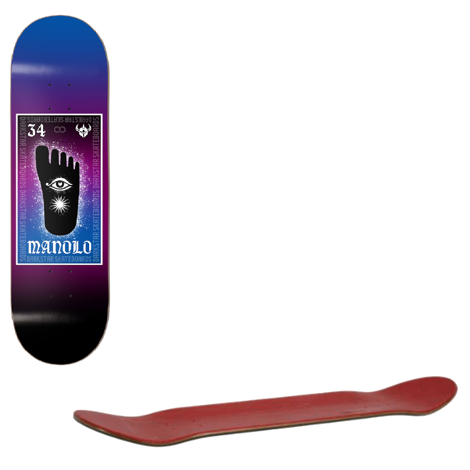 Darkstar Symbols Skateboard Deck - Manolo 8"