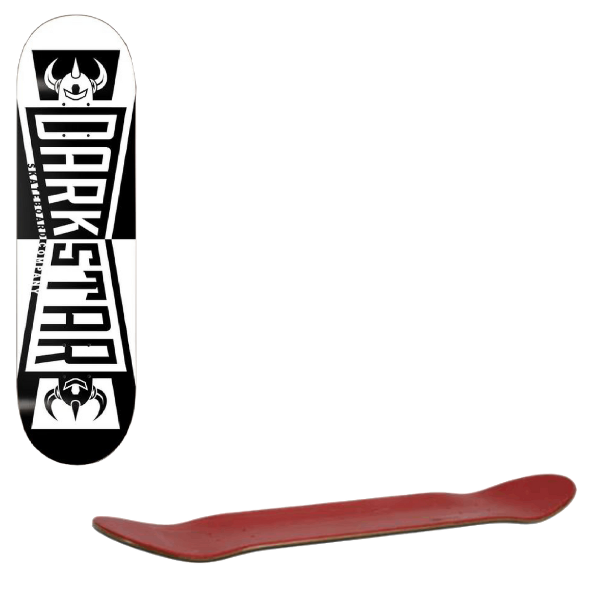 Darkstar Divide Skateboard Deck - Black/White 8.25''