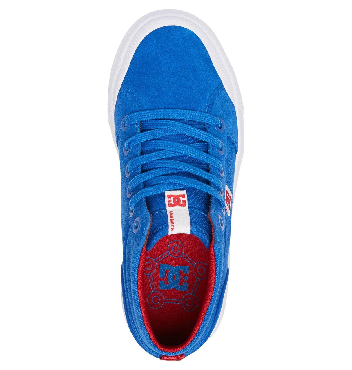 DC Evan Hi RE6 Skate Shoes - Royal/True Red